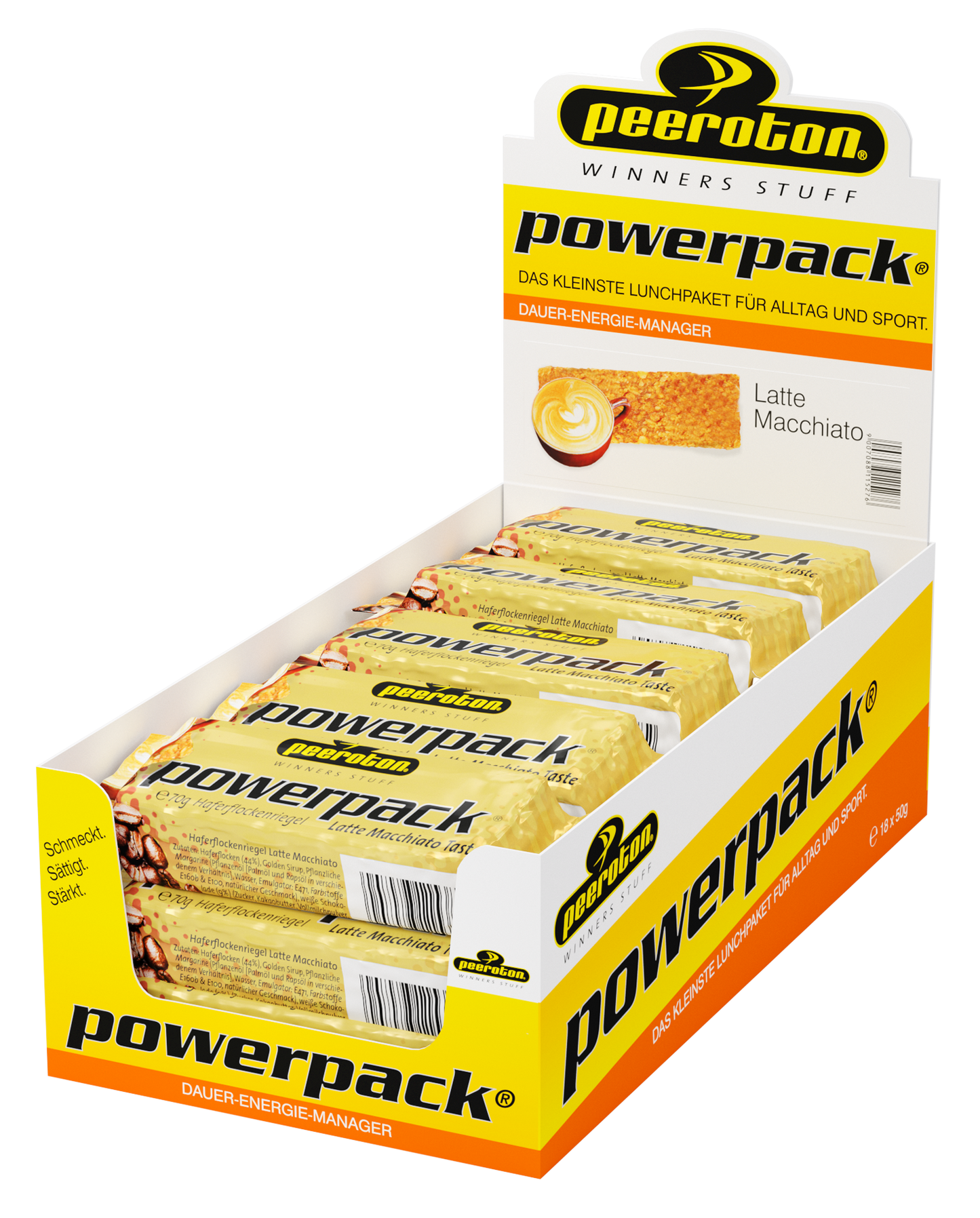 POWERPACK Energie Protein Riegel 15x70g - Latte Macchiato