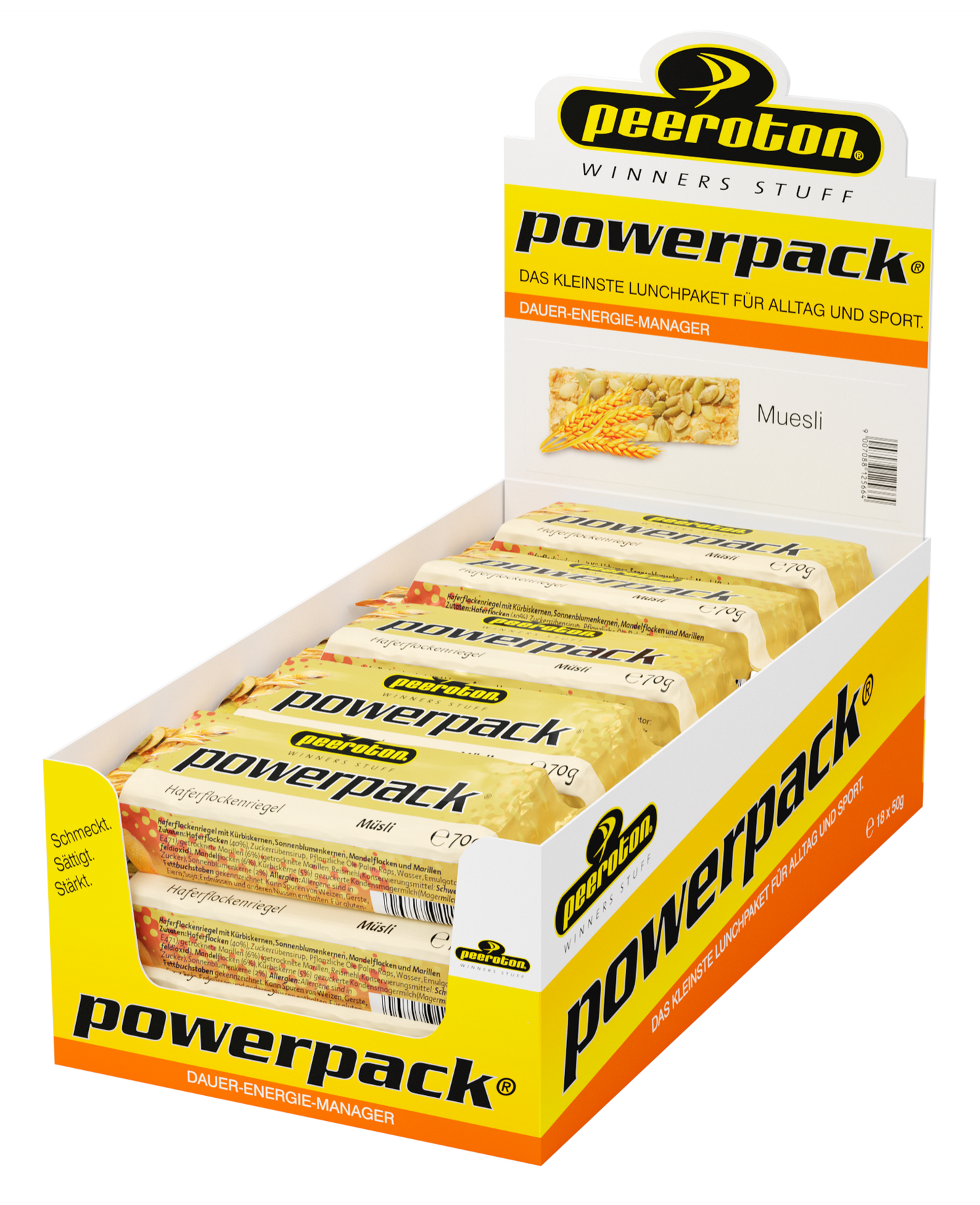 POWERPACK Energie Protein Riegel 15x70g - Müsli