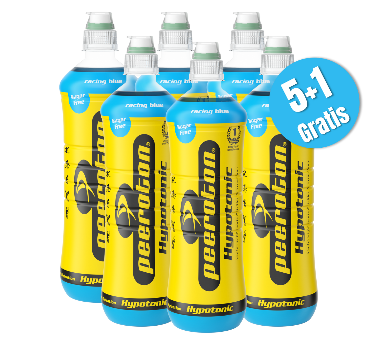 HYPOTONIC - Sport Elektrolyt Getränk 6-Pack - Zuckerfrei - Racing Blue