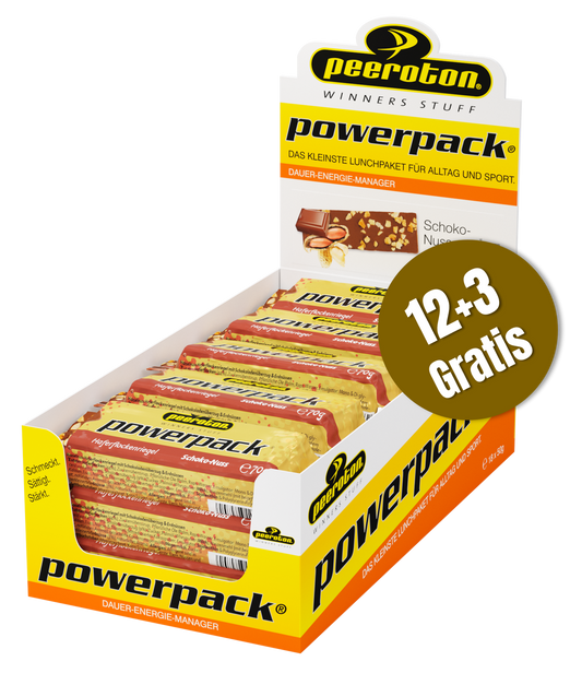 POWERPACK Energie Protein Riegel 15x70g - Schoko/Nuss
