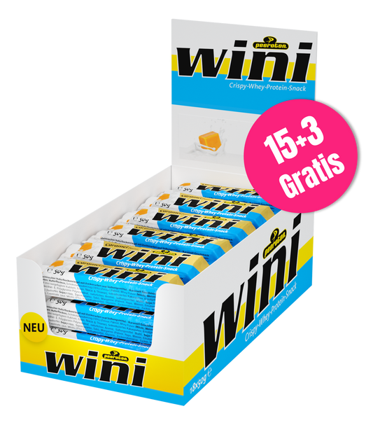 WINI Crispy-WHEY Protein Bar 18x50g - Caramel